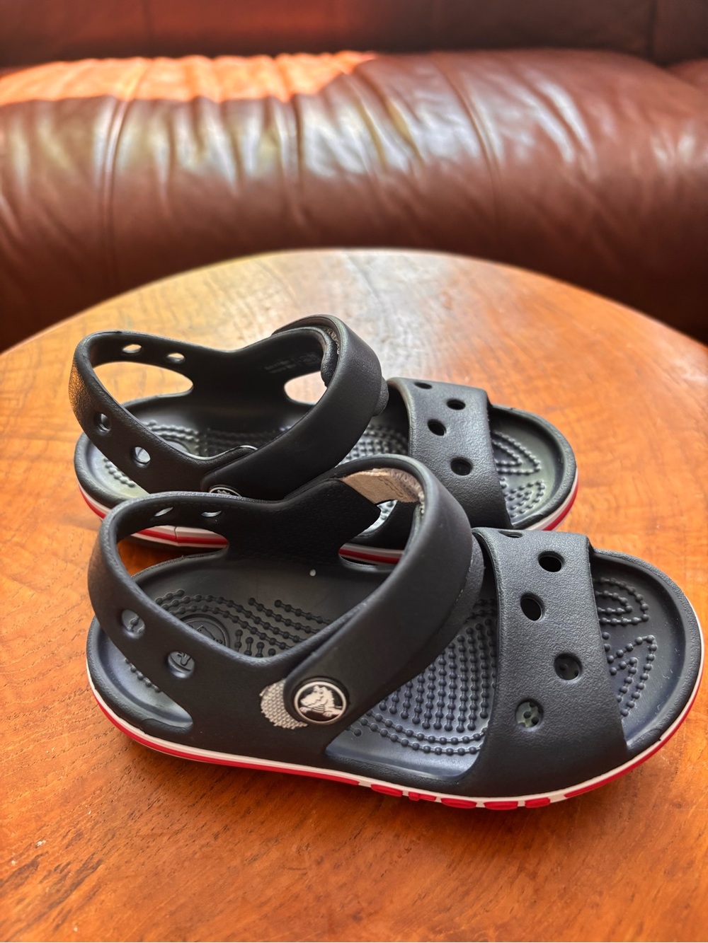 Crocs Kids' navy and Red Clog Sandals